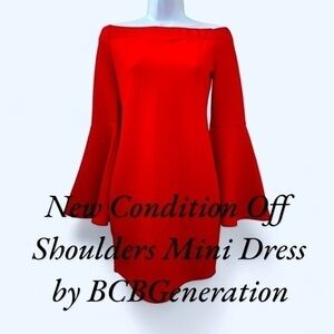 Red Of the Shoulders Red Dress by BCBGENERATION